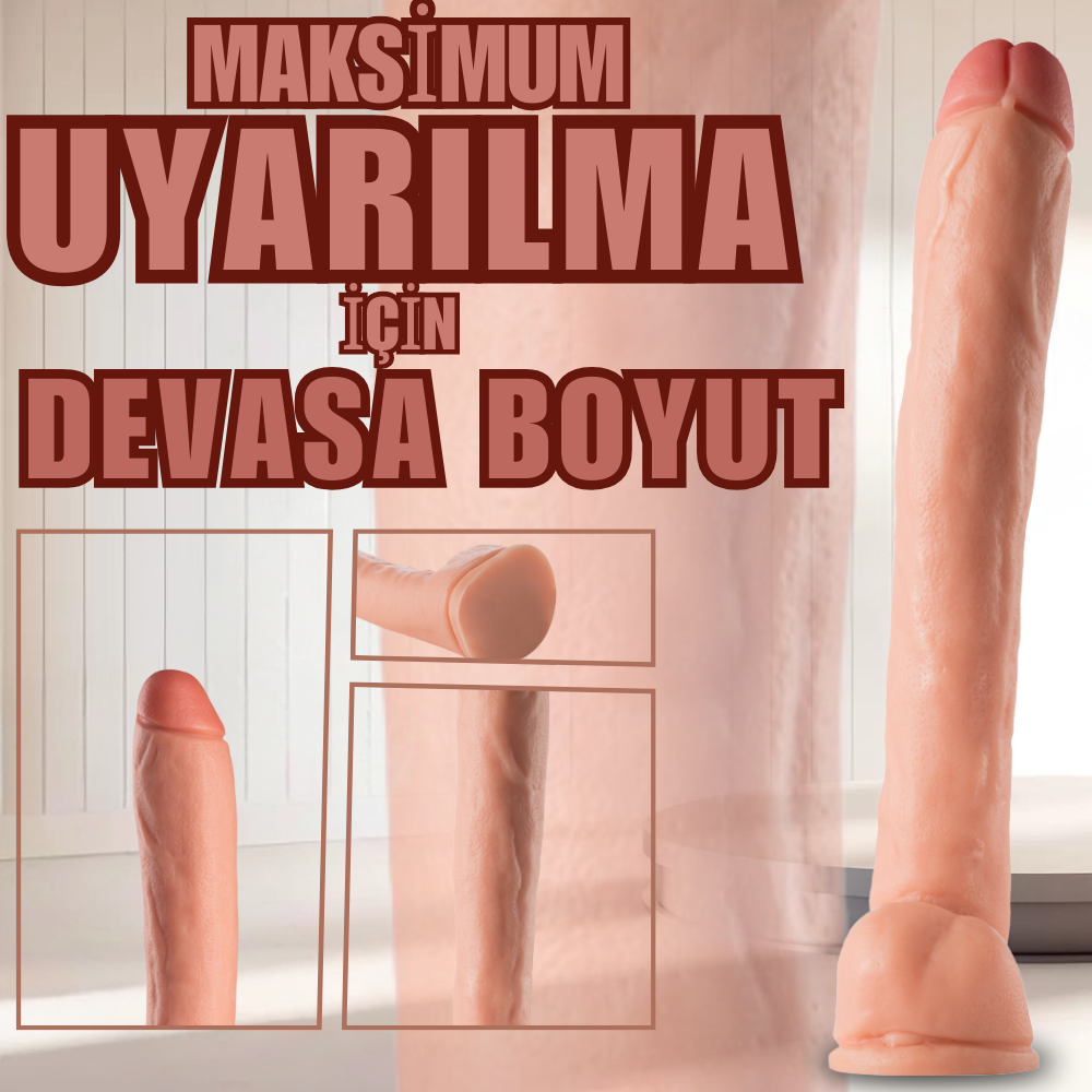 UNIQUE XXL Realistik Dokuda Kalın Dildo Mega Boy Gerçekçi Yapay Penis