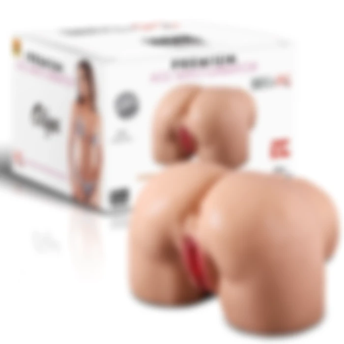 Premium Ass Masturbator Olga - Realistik Anal Vajinal 2 in 1 Titreşimli Suni Kalça Vajina - tdmarket.com.tr