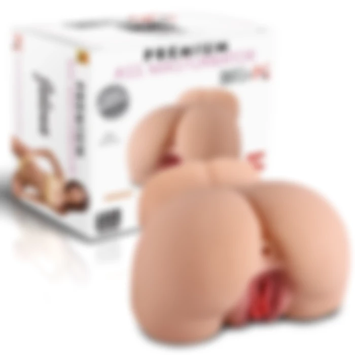 Premium Ass Masturbator Jelena - Realistik Anal Vajinal 2 in 1 Titreşimli Suni Kalça Vajina - tdmarket.com.tr