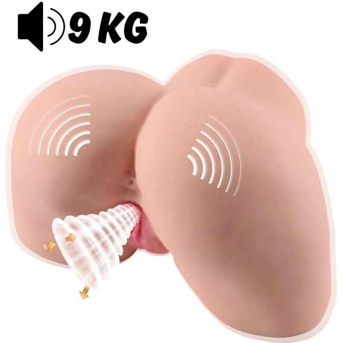 Realistik Kalça Otomatik Mastürbatör - Anal Vajina Çift Girişli - tdmarket.com.tr