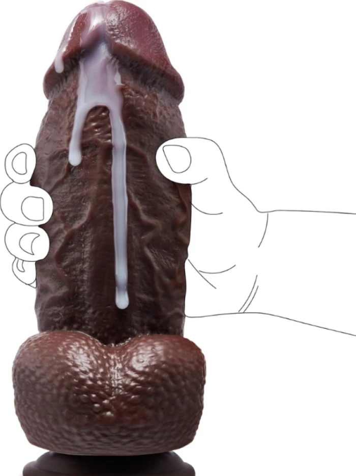 21 cm Güçlü Emme Tabanlı Zenci Dildo - TDMarket - tdmarket.com.tr