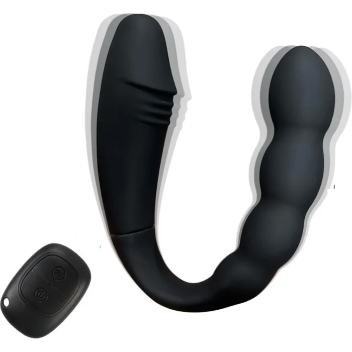 Şarjlı Kablosuz Anal Beads ve Prostat Masajı Vibratörü U Tipi Klitoris ve G Noktası Uyarıcı 2 in 1 - tdmarket.com.tr