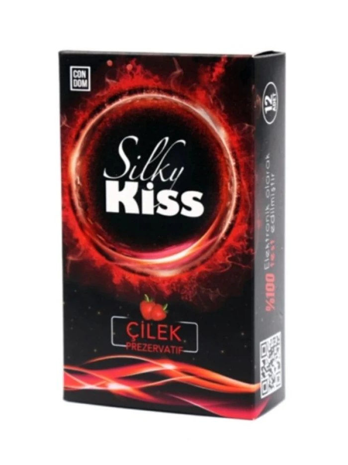 Silky Kiss Çilek Aromalı Prezervatif - 100 Doğal ve Güvenli Koruma - tdmarket.com.tr